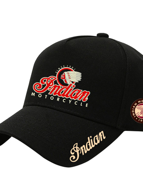 美式印第安人摩托车机车潮牌朋克户外骑行遮阳棒球帽嘻哈鸭舌帽子