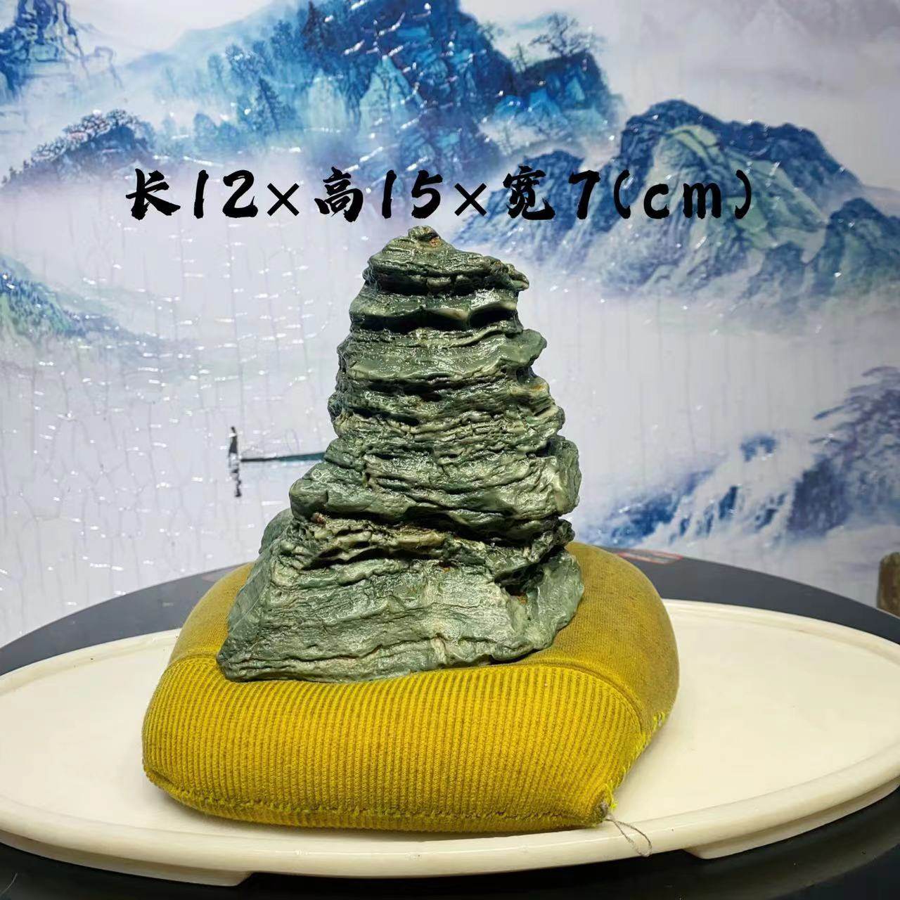 1.九龙壁墨玉墨绿色九龙璧奇石装饰摆件