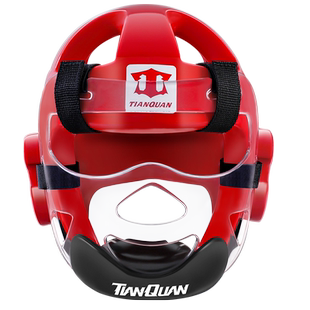 拳击头盔搏击护头面罩头套儿童散打护具护头套横梁成人猴脸跆拳道