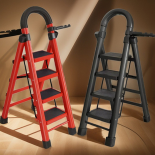 多功能折叠梯子家用加粗加大氧化烤漆工艺加宽踏板防滑脚垫承重强