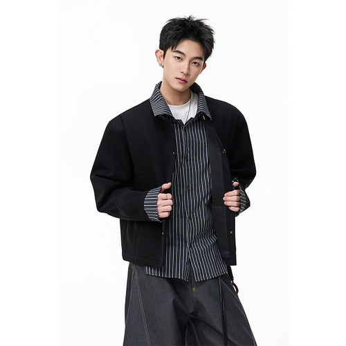 WOLFJEES男士假两件撞色夹克