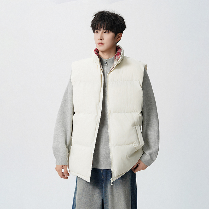 立领马甲男秋冬保暖加厚无袖棉服