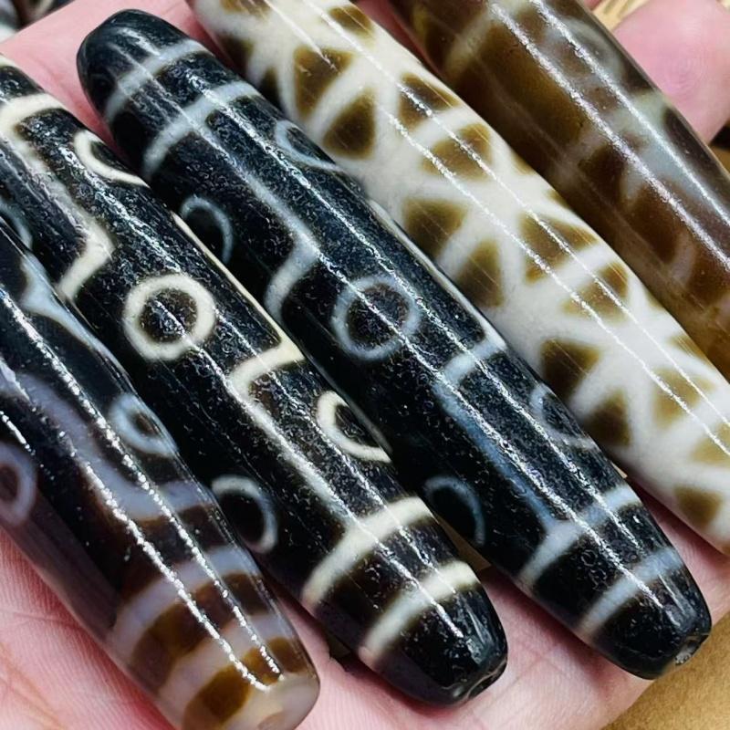 保真品西藏天然玛瑙老天珠六九多眼吊坠项坠男款颈坠饰品80长大号