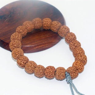 尼泊尔高密红皮五瓣六瓣盘龙纹小金刚菩提子佛念珠单圈手串链男女