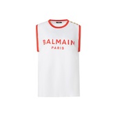 BALMAIN巴尔曼24夏季 背心T恤衫 新品 女士字母logo圆领休闲运动无袖