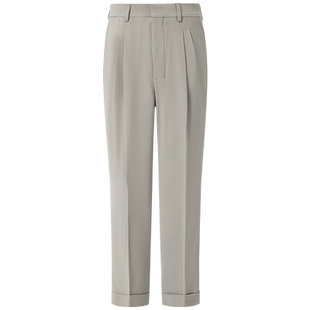 Ami Paris 24早秋新品男士时尚商务通勤羊毛混纺垂坠休闲长西裤子