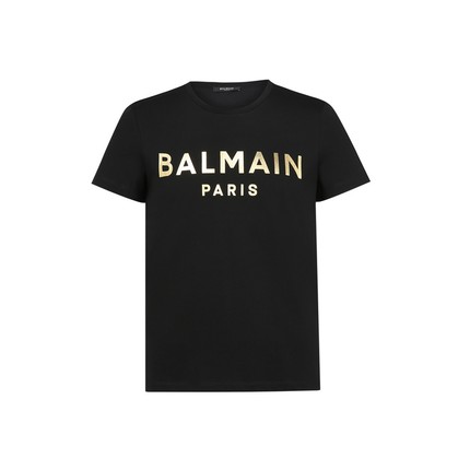 BALMAIN巴尔曼男女同款春夏新品经典休闲金字母LOGO棉质短袖T恤