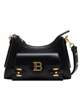 BALMAIN巴尔曼 24秋冬女士logo印牛皮 B-BUZZ优雅百搭手提肩挎包