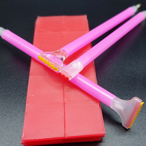 钻石画新款塑料螺纹点钻笔 笔头胶泥5D点钻头DIY钻石绣工具套装