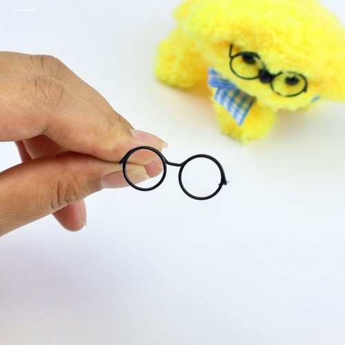 迷你小眼镜配件钩织玩偶眼镜框眼镜diy材料糖糖兔娃娃装饰配饰
