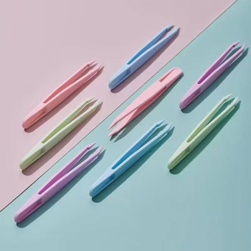 塑料镊子手账镊子美甲贴纸学生专用咕卡镊子马卡龙手帐