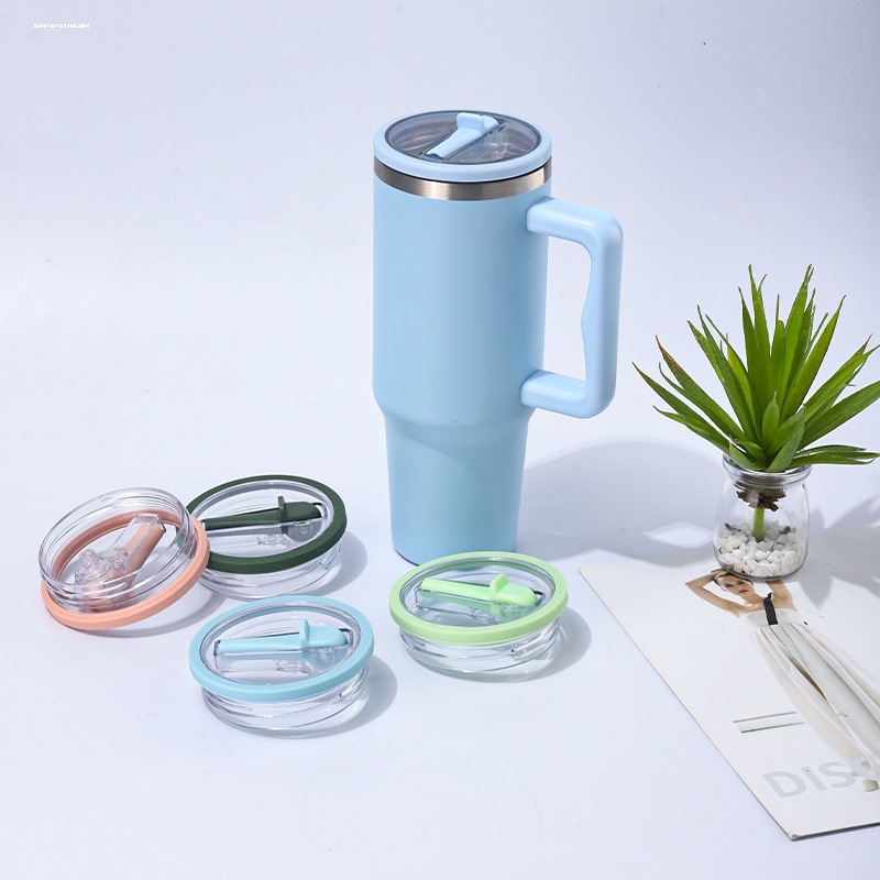 适用Stanley40oz防漏杯盖史丹利1.18L杯配件密封盖可折叠吸管盖