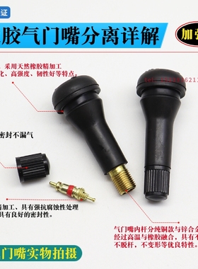汽车真空胎气门嘴摩托车电动车轮胎气门直嘴自行车胎PVR50气嘴芯