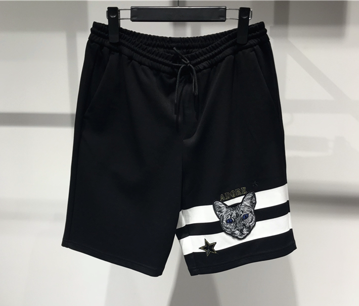 LOVE BIRD men's wear black Easy Casual pants PEACE Chaopai Embroidery pure cotton motion shorts Five point pantsin the Men's clothing, Casual pants  category - from Buy2taobao.com to provide professional Taobao agent buy service