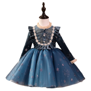 爱莎公主裙子秋冬款女童连衣裙洋气2025新款小女孩爱沙礼服秋季