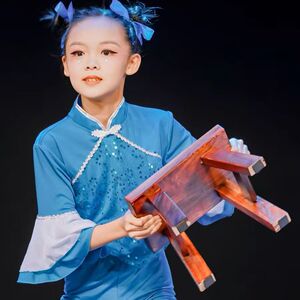 儿童古典舞马儿嘟嘟骑演出服板凳乖乖舞蹈服民族群舞童忆道具凳子