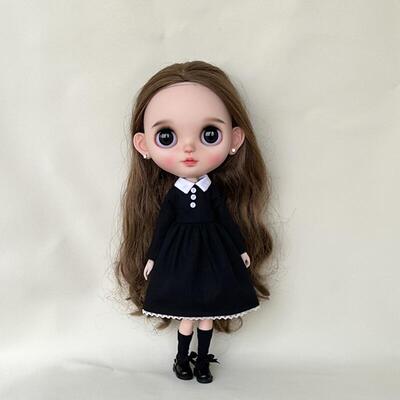 blythe小布娃衣 ob24 ob27 azone 芭可比儿心怡pp连衣裙 手作娃衣