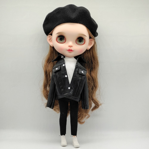 小布blythe娃衣 皮夹克外套 芭可比儿 azone licca ob24 ob27娃衣