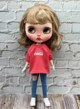 blythe娃衣 licca azone ob24 丽佳小布T恤 牛仔裤娃衣