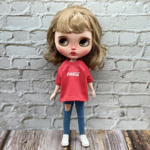 blythe娃衣 licca azone ob24 丽佳小布T恤 牛仔裤娃衣