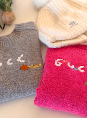 Choice.i Girl 女童大童青少年 羊毛绣花刺绣毛衣 两色