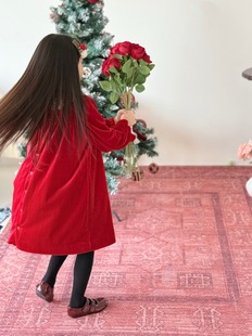 Choice.i Girl bp 女童新年款红丝绒连衣裙 蕾丝花边法式礼服裙