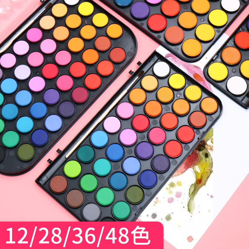 学生固体颜料彩色手绘画画涂料