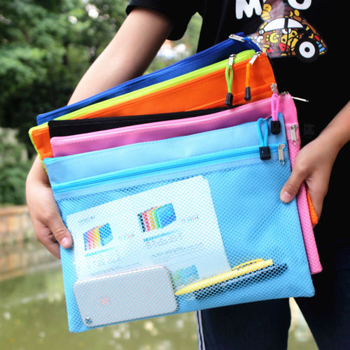 手提拉链袋帆布试卷袋科目袋