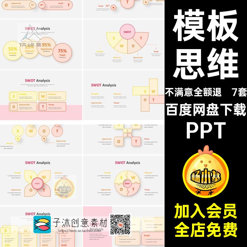 模板方框PPT六边形可视化商务阶梯思维台阶导极图方框六边形极