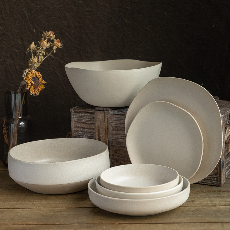 粗陶简约大众北欧盘子