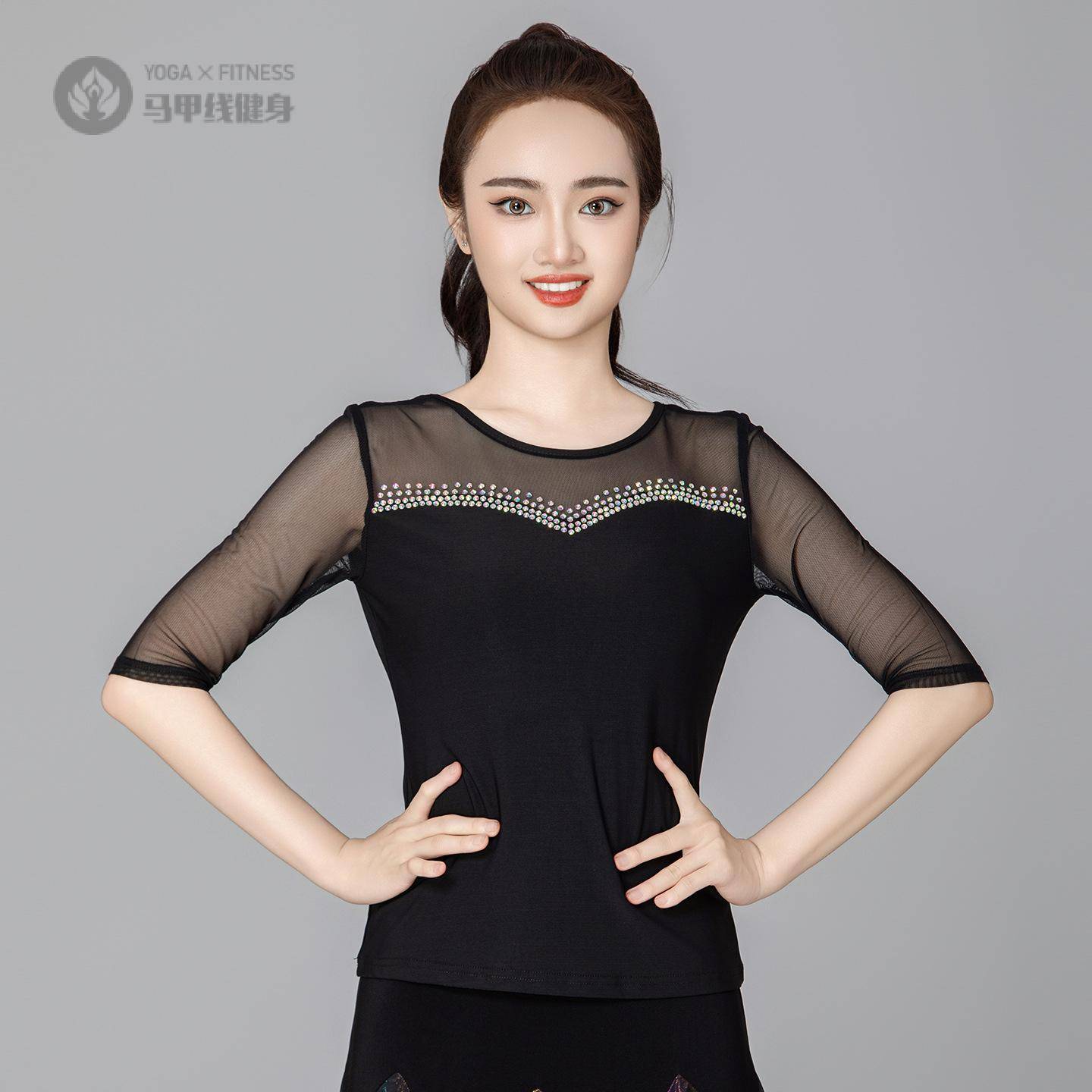 摩登舞上衣女夏季新款拉丁舞服