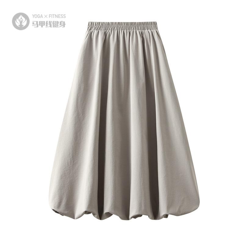 日韩系复古花苞灯笼裙女秋慵懒