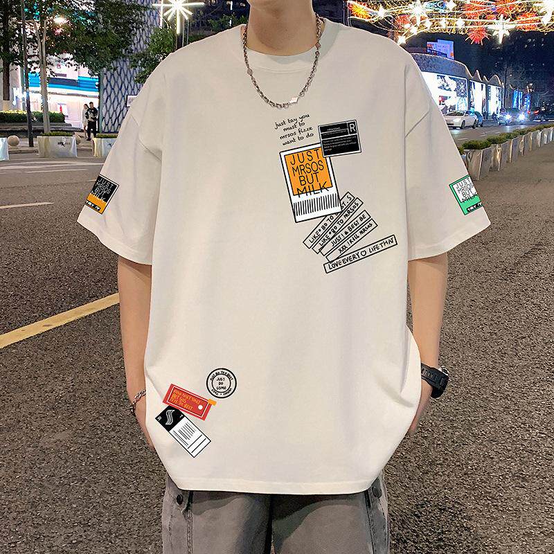 个性印花重磅纯棉男士短袖T恤