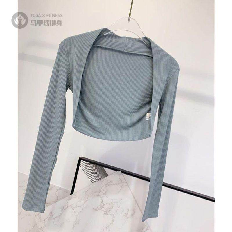 短款瑜伽披肩速干运动上衣