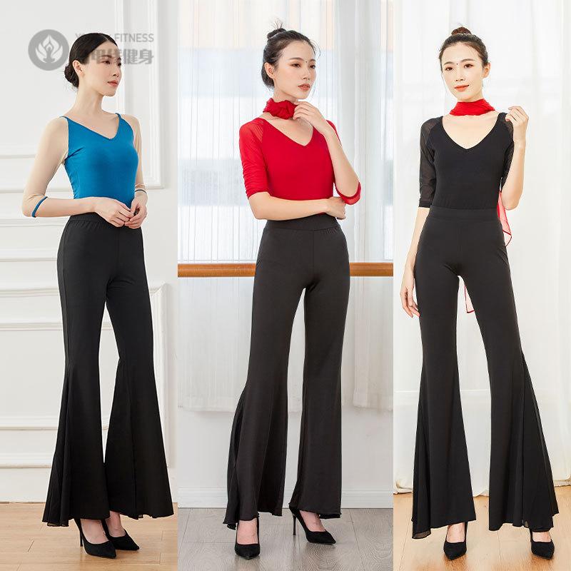 舞蹈练功服成人性感连体拼接网纱