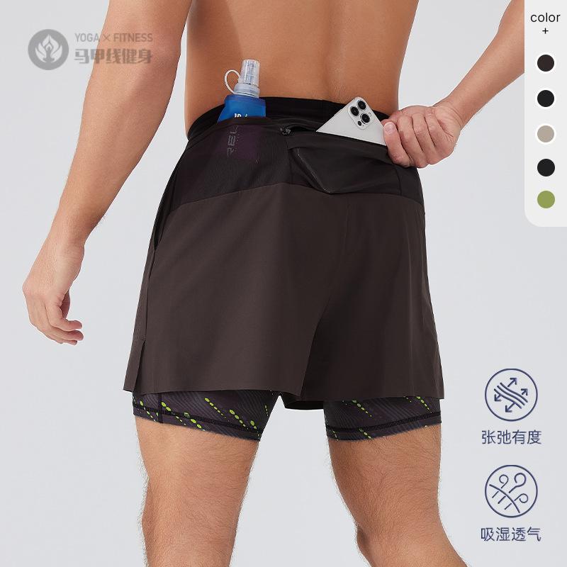 男士健身运动裤夏内衬防走光双层