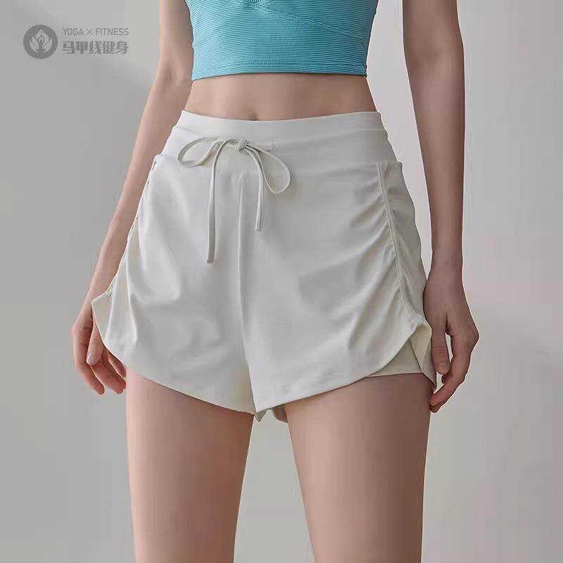 高端宽松运动短裤女防走光透气健身晨跑步训练弹力瑜伽三分裤夏季