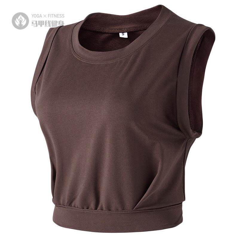 袖运动上衣宽松短款瑜伽服罩衫女恤跑步透气背心薄