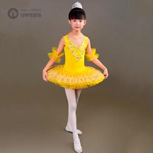 新款舞蹈芭蕾飞袖蓬蓬裙春季女童演出练功服蕾丝网纱舞蹈服