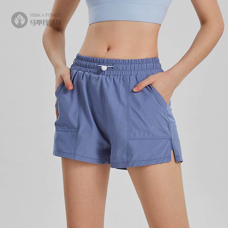 运动短裤女夏季速干高腰提臀假两
