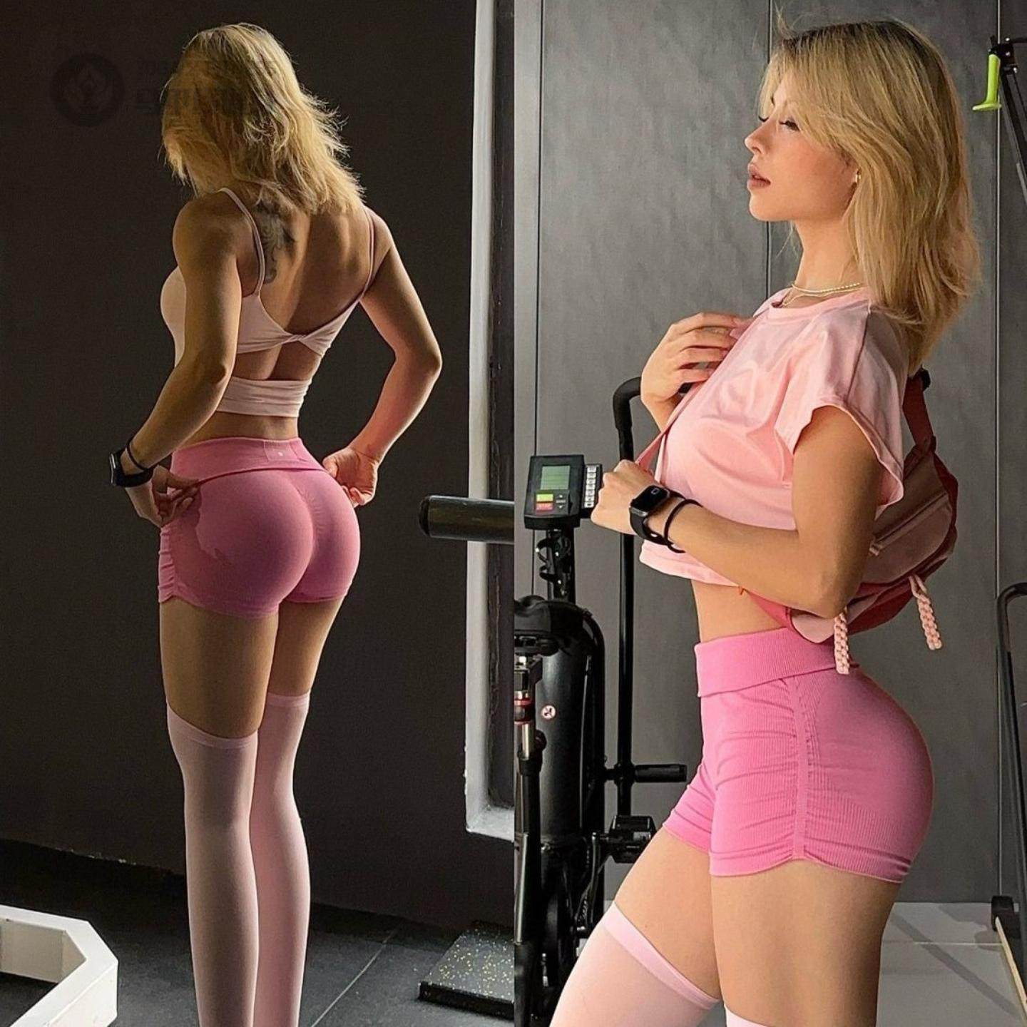 瑜伽裤女高腰收腹蜜桃臀速干紧身跑步透气吸汗健身三分短裤提臀,运动/瑜伽/健身/球迷用品,瑜伽中/短裤,淘宝优惠券,粉丝福利购,淘宝优惠卷