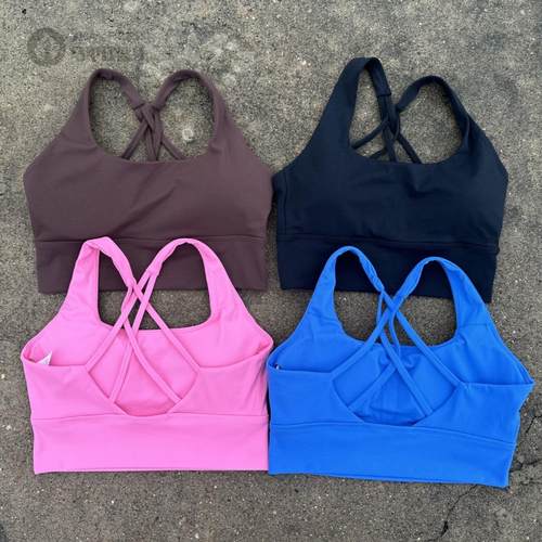 纯色高弹力美背运动内衣