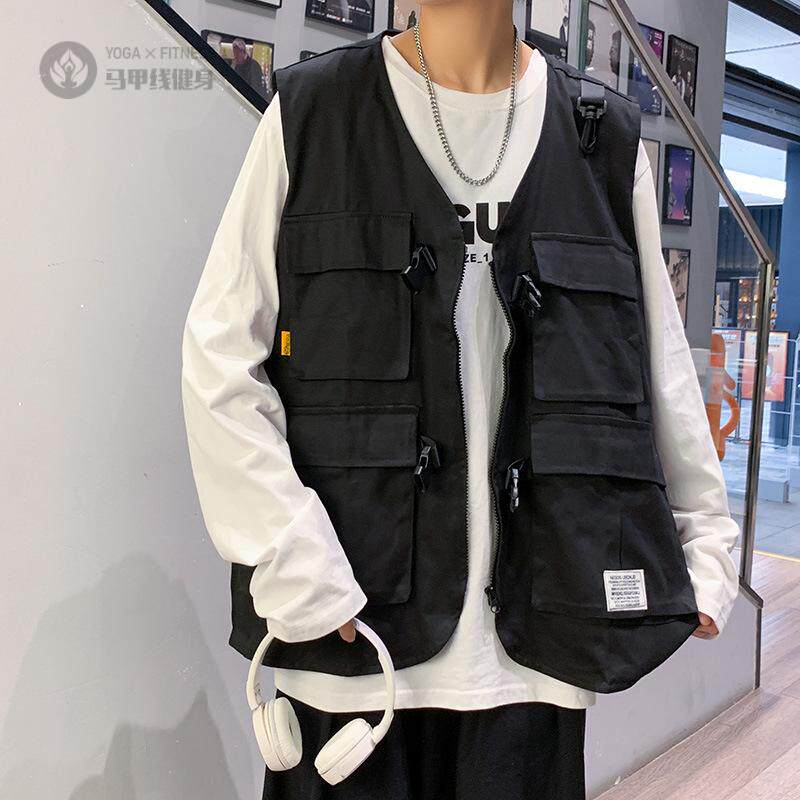 也米风尚原宿风工装港风INS马甲