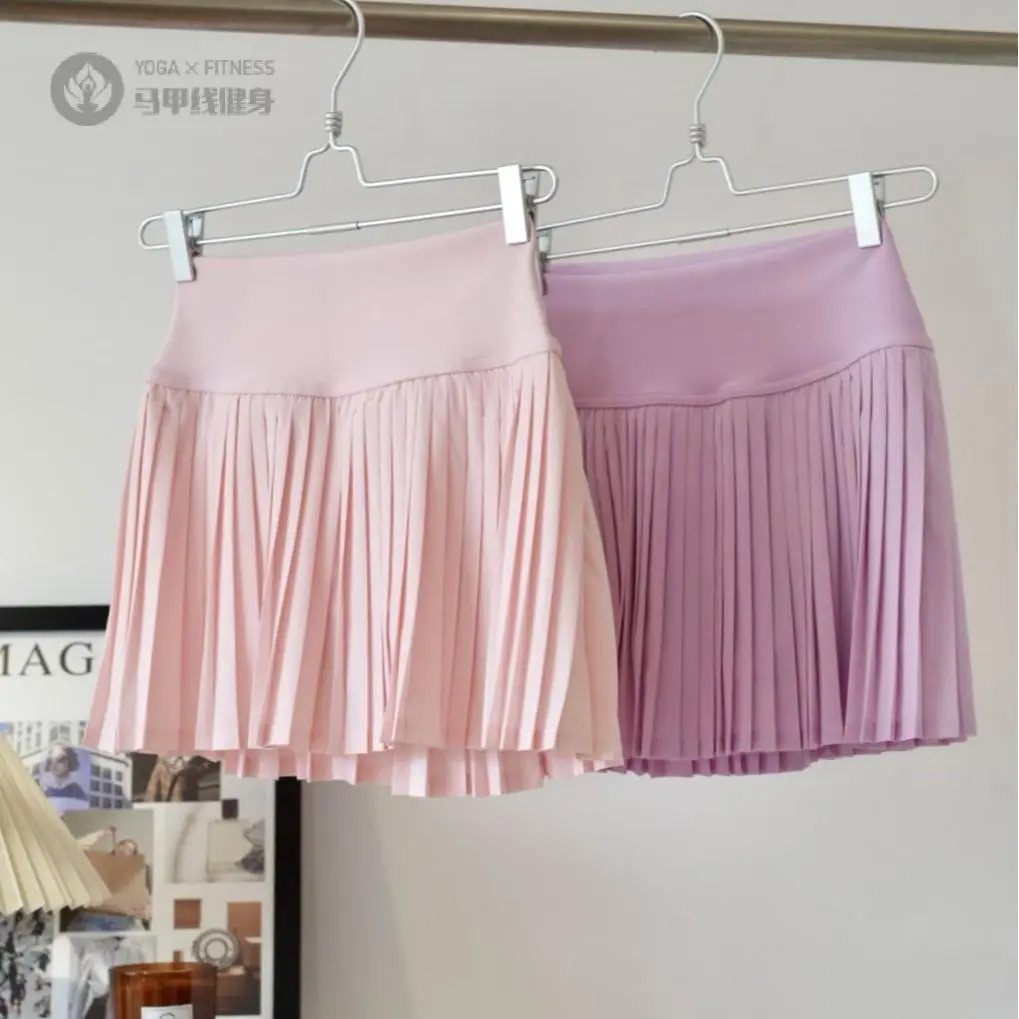 同款网球裙varsity风琴褶高腰