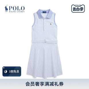 24春配腰带条纹棉Polo连衣裙RL41335 拉夫劳伦女童 Ralph Lauren