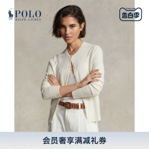 Ralph Lauren/拉夫劳伦女装 经典款羊绒圆领针织开襟衫RL24014