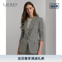 Lauren/拉夫劳伦女装 24年春千鸟格纹斜纹布西装外套RL61955