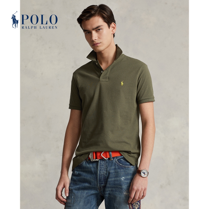 【礼物】Ralph Lauren/拉夫劳伦男装 24春定制修身版棉质Polo衫-封面