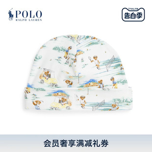 24年春Polo Ralph Lauren 拉夫劳伦婴童 Bear棉双面布便帽RL41142