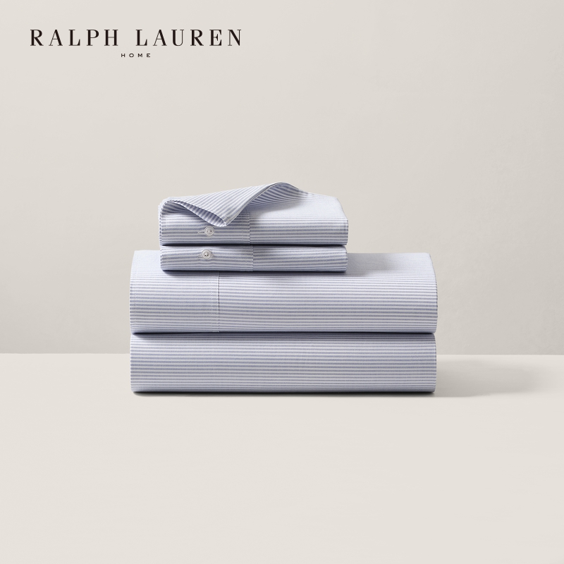 Ralph Lauren/拉夫劳伦 棉质牛津布条纹床笠RL81003